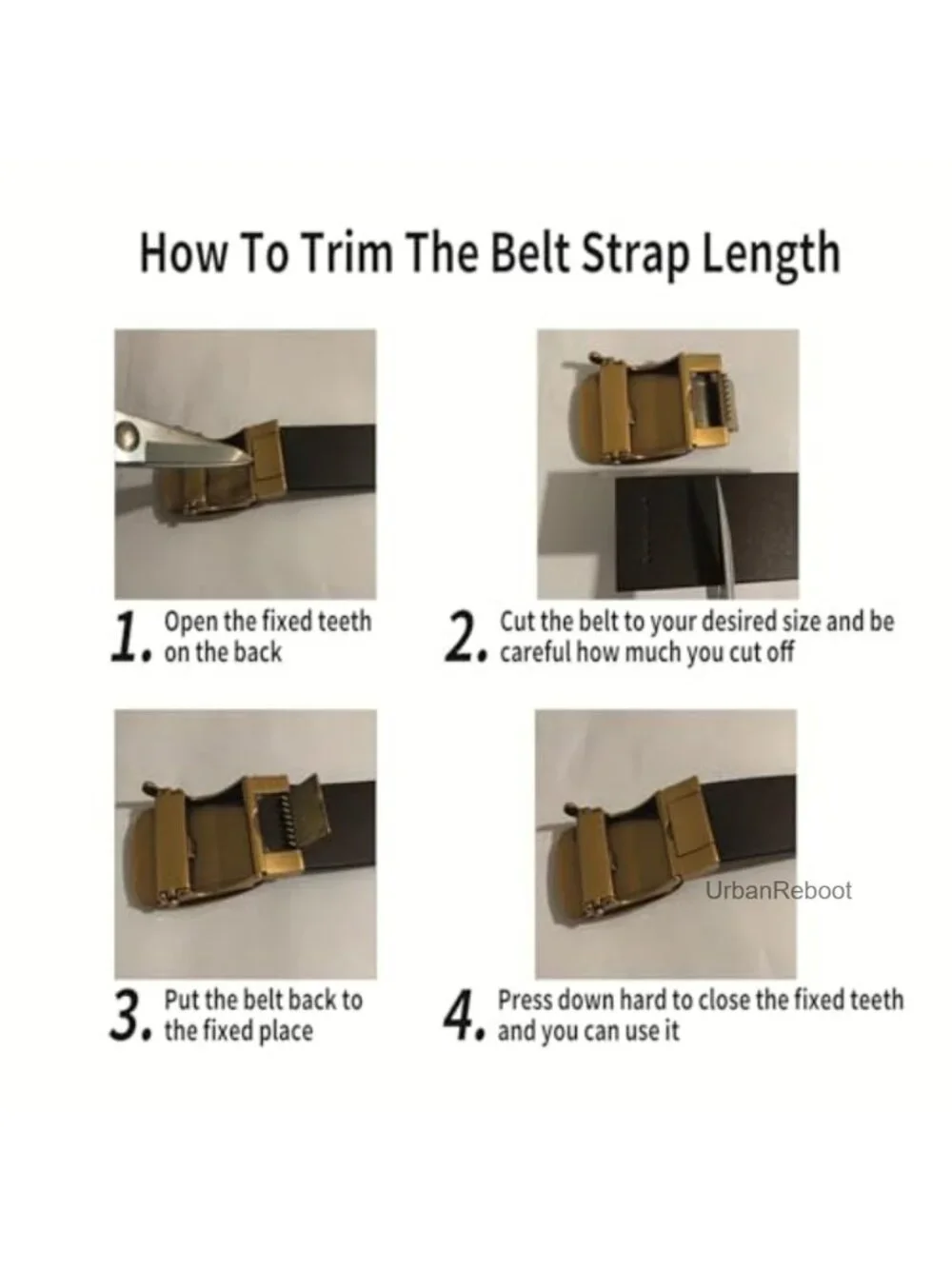 Genuine Leather Men's Ratchet Belt with 3D Eagle Sliding Buckle, Vintage